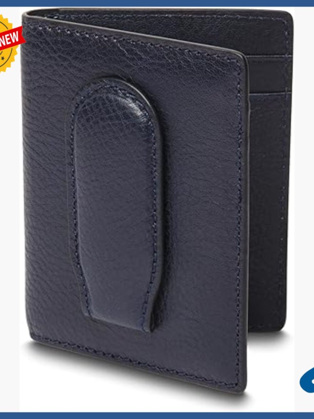 Compact Leather Money Clip Wallet Bifold Front Pocket Design 4 Card Pockets